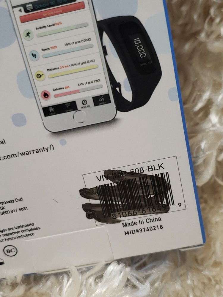VIVITAR 2018 Activity Action Black Wrist Tracker NOB!