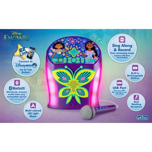 Disney Encanto Bluetooth Karaoke with EZ Link Technology