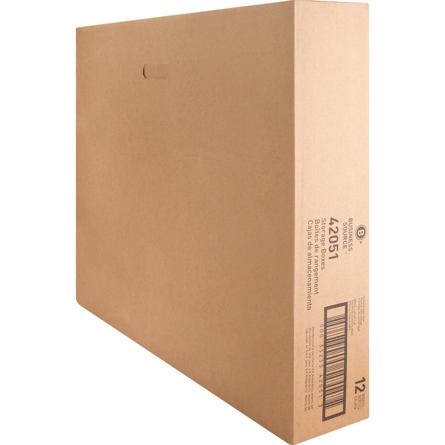 Business Source BSN42051 File Storage Box 350 lb Stackable White