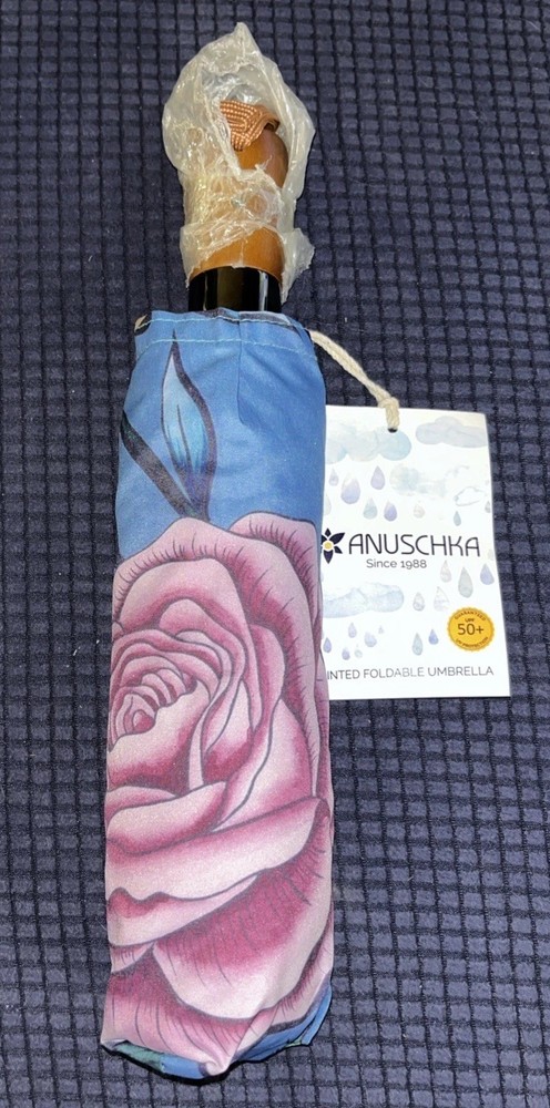 Anuschka FLORAL & LADYBUGS Automatic Open Close Printed Umbrella