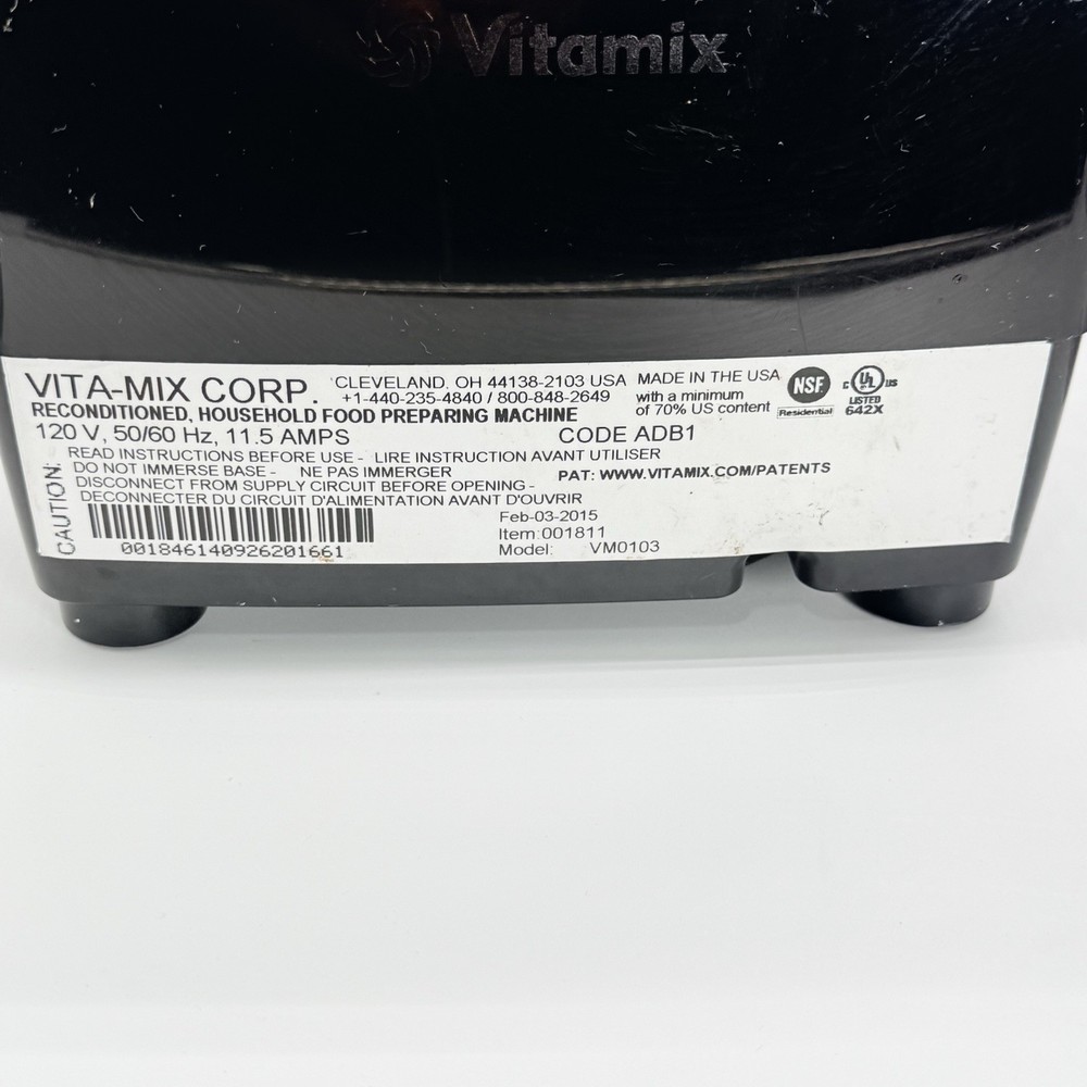 Vitamix Blender 5200 Variable Speed Blender Model VM0103 -64oz Pitcher Tested