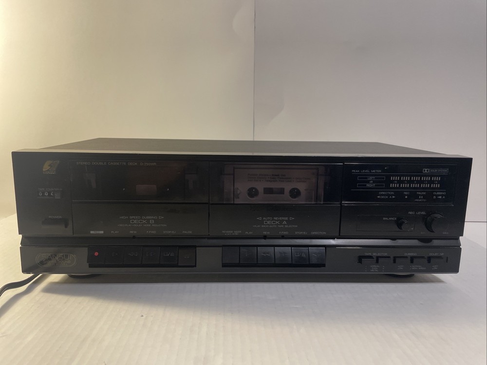 Sansui D-750WR Dual Stereo Cassette Deck Auto-Reverse