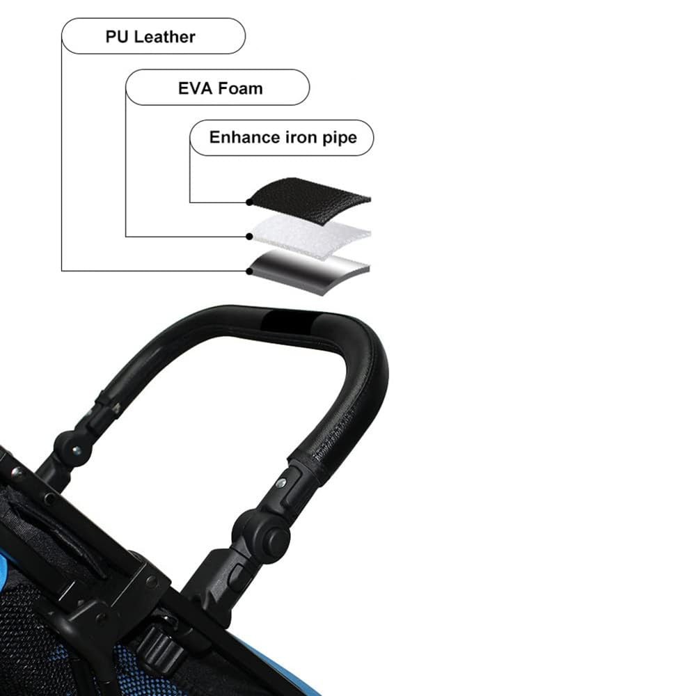 Baby Stroller Bumper Bar Adjustable Angle Armrest Detachable Stroller Bar Han...