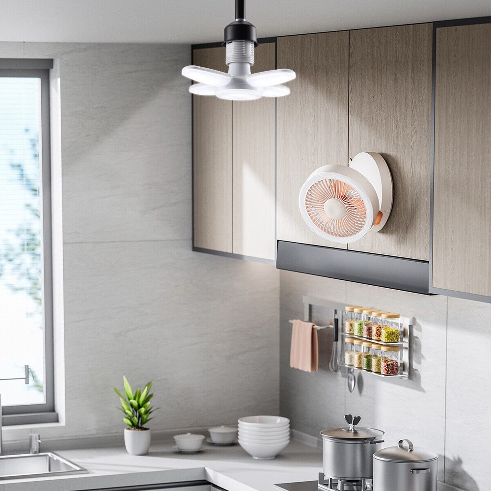 Lot LED Garage Light Bulb Deformable Ceiling Fixture Lights E27 Workshop Lamp US