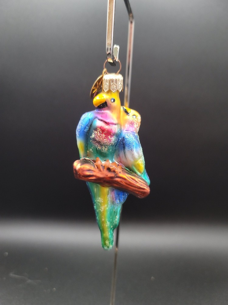 Christopher Radko Little Gems Collection Perky Parrots