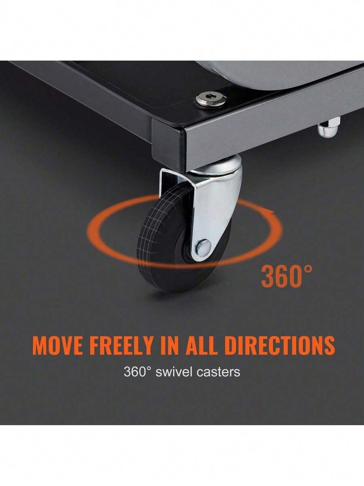 Wheeled Rolling Garage Work Bench 250-lb Capacity, Black