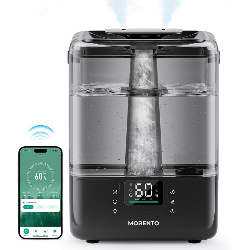 Smart Humidifier APP Voice Control 6L Double Nozzle LED Display Timer Sleep Mode