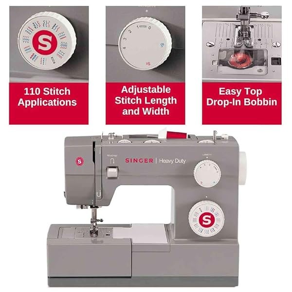 SINGER Heavy Duty 6380 Sewing Machine with Extension Table & Accessory Kit