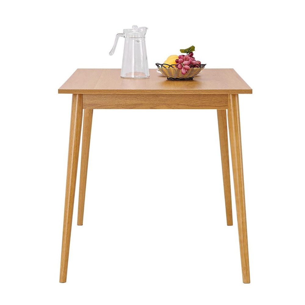 Panana Modern Dining Table 47 Inch Kitchen Table with Solid Wood Leg Oak