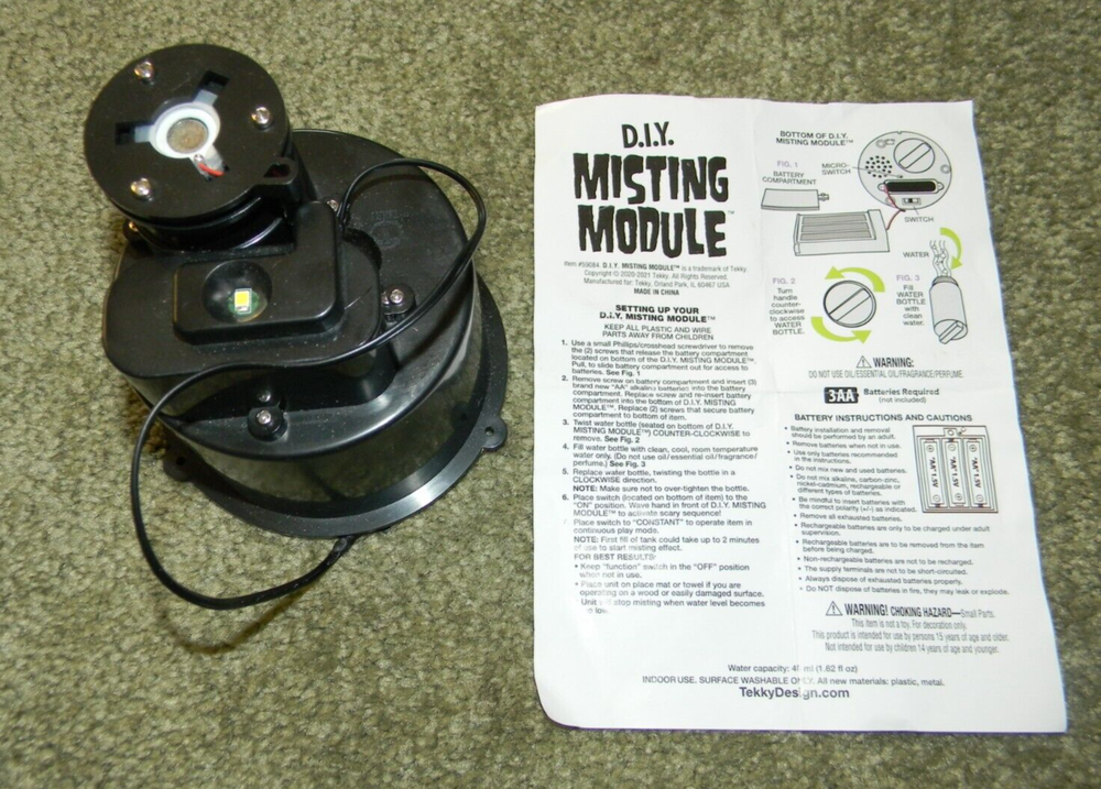 Misting Module Motion Activated Light Mist For Halloween Props New Open box