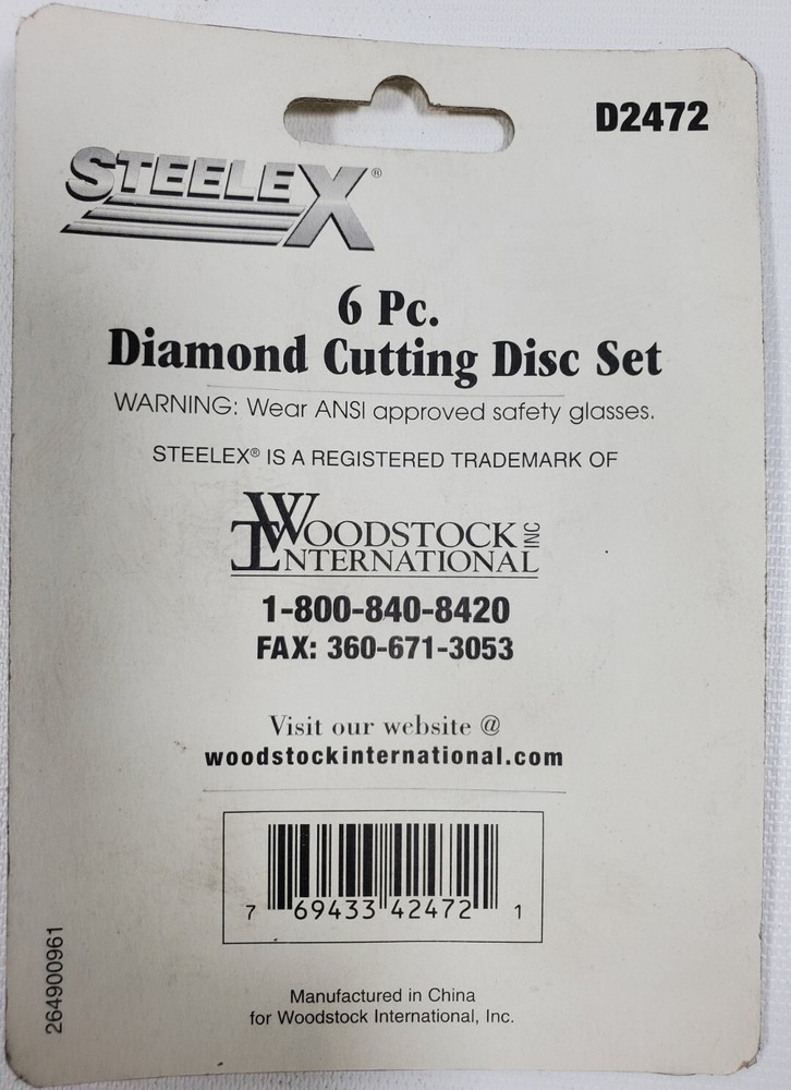 Steelex D2472 Diamond Cutting Disc Set, 6-Piece