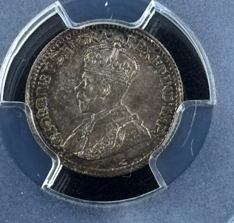 1919 Canada 5 Five Cents, SILVER, KM# 22, PCGS MS63