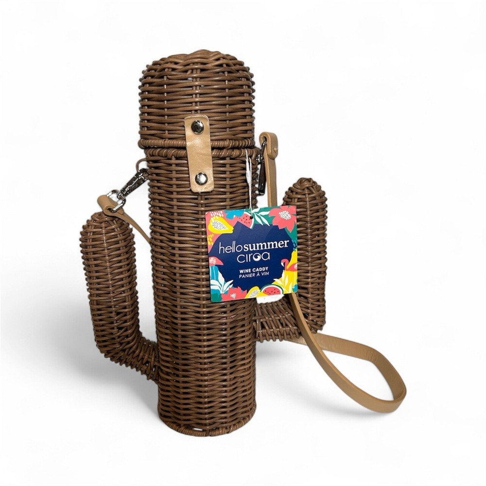 CIROA CACTUS WINE CADDY RESIN WICKER