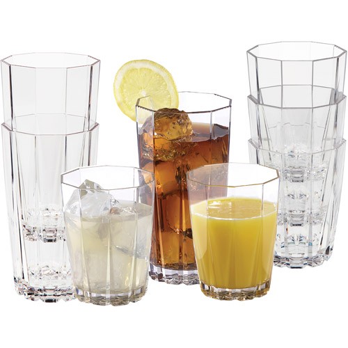 CreativeWare CH708CLR 24 Ounce Stackable Tumblers, Set of 12