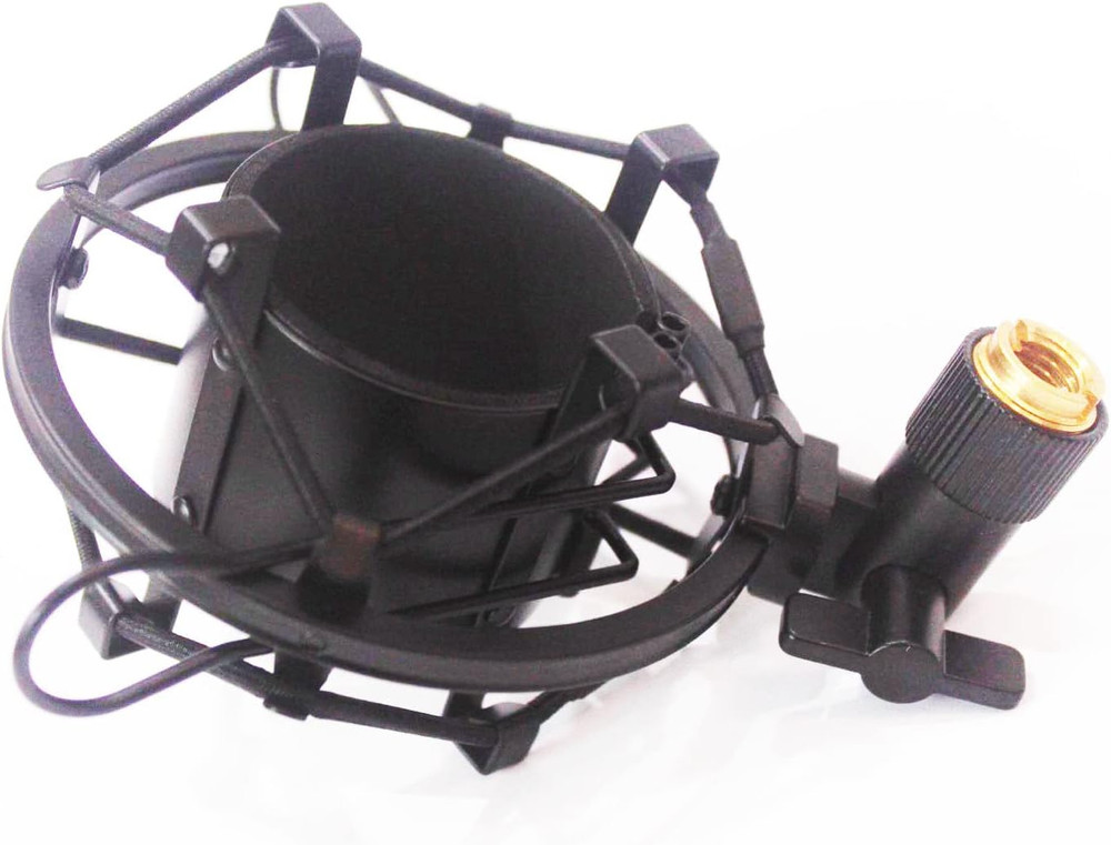 Black Universal Microphone Shock Mount for Large Diameter Diameter 48-51Mm Conde