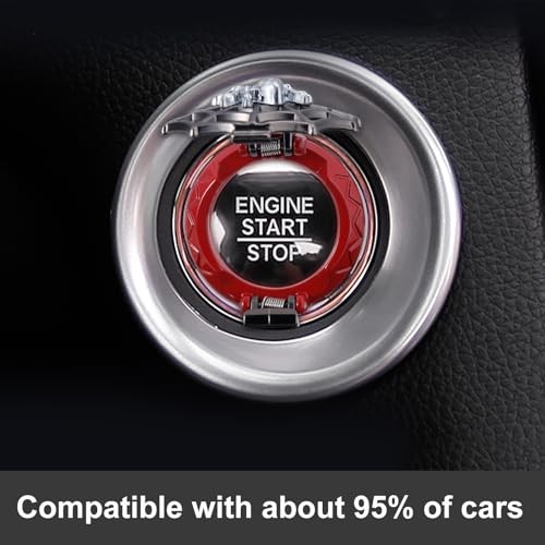 Push Start Button Cover, Car Engine Start Stop Button Cover Protector, Cool