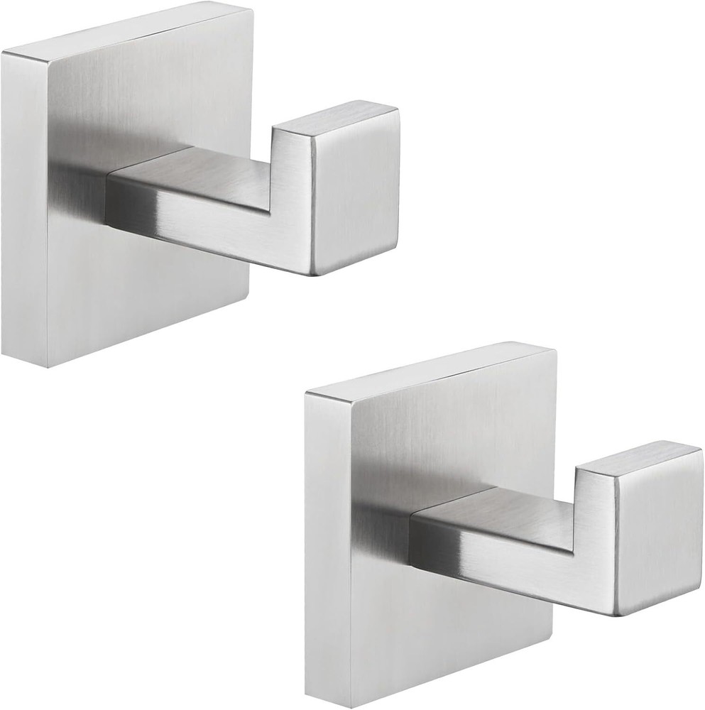 Angle Simple Towel Hook Brushed Nickel 2 Pack, 304 2