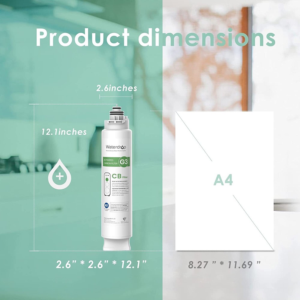 WD-G3-N3CB Filter, 1-year Lifetime, Replacement for WD-G3 Reverse Osmosis System