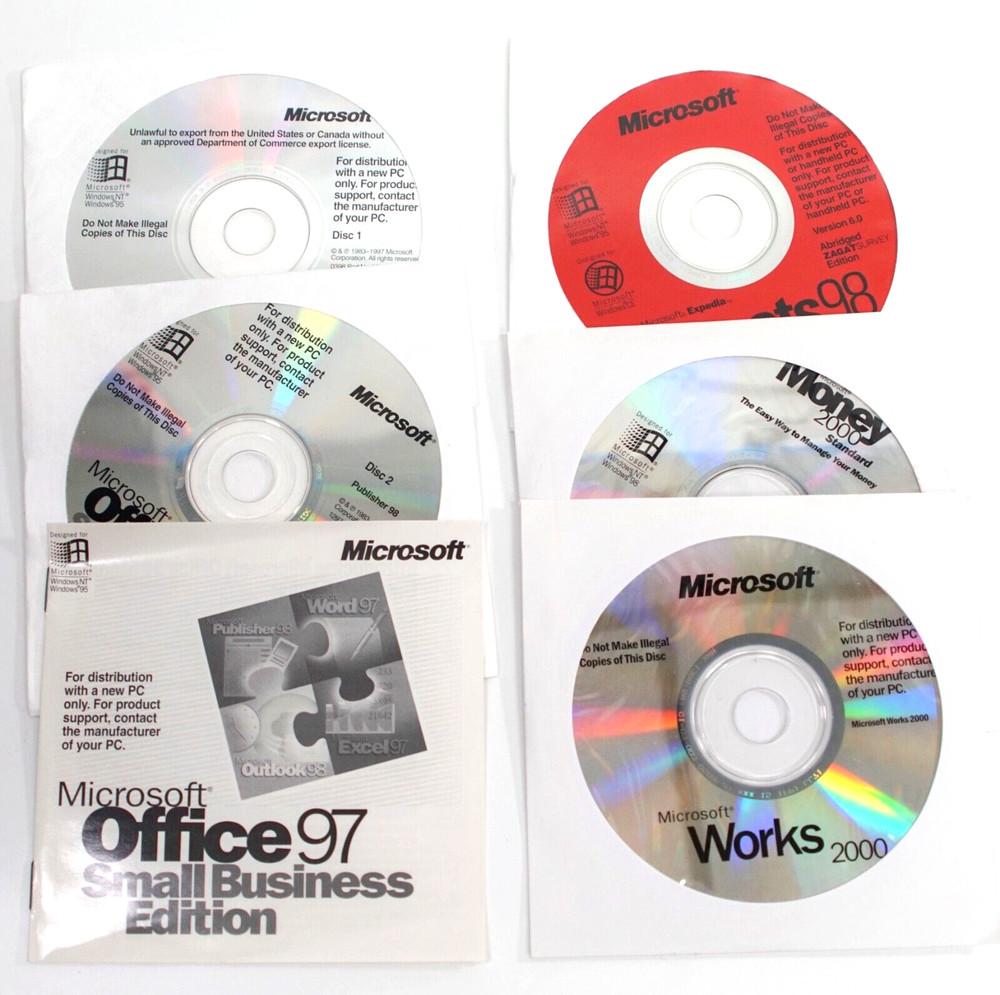 Microsoft Office 97 PC CD Software Small Business Edition - With Bonus
