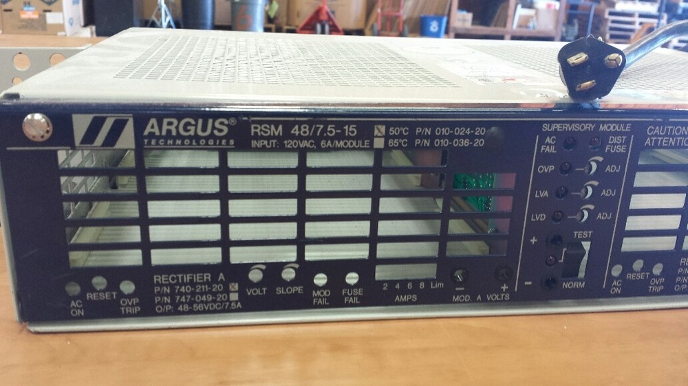 Argus 010-024-20  Rectifier Shelf