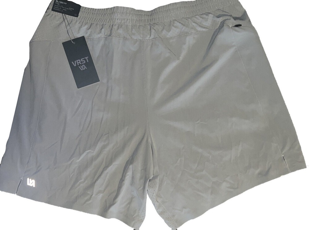 VRST Men's 7” Accelerate Run Shorts - Silver Shadow Size S