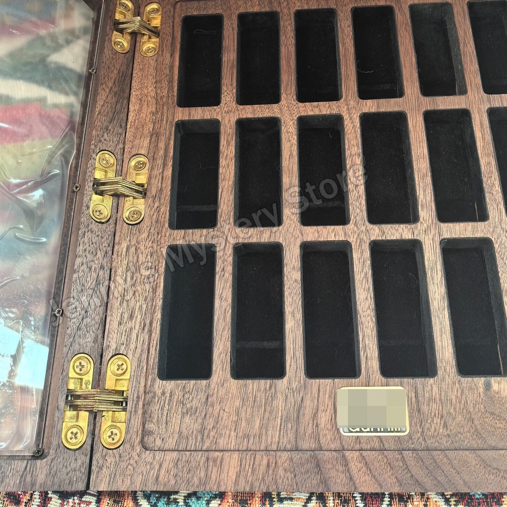18 Slot Walnut Lighter Collection Display Case for Dunhill Rollagas Lighter