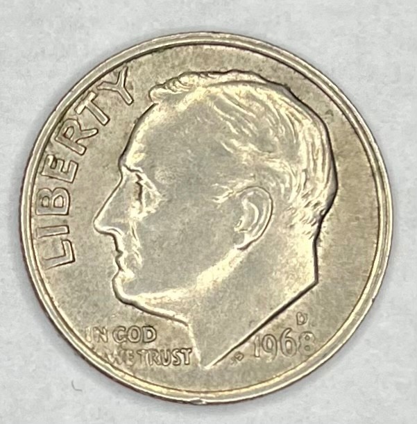 1968 D Roosevelt Dime