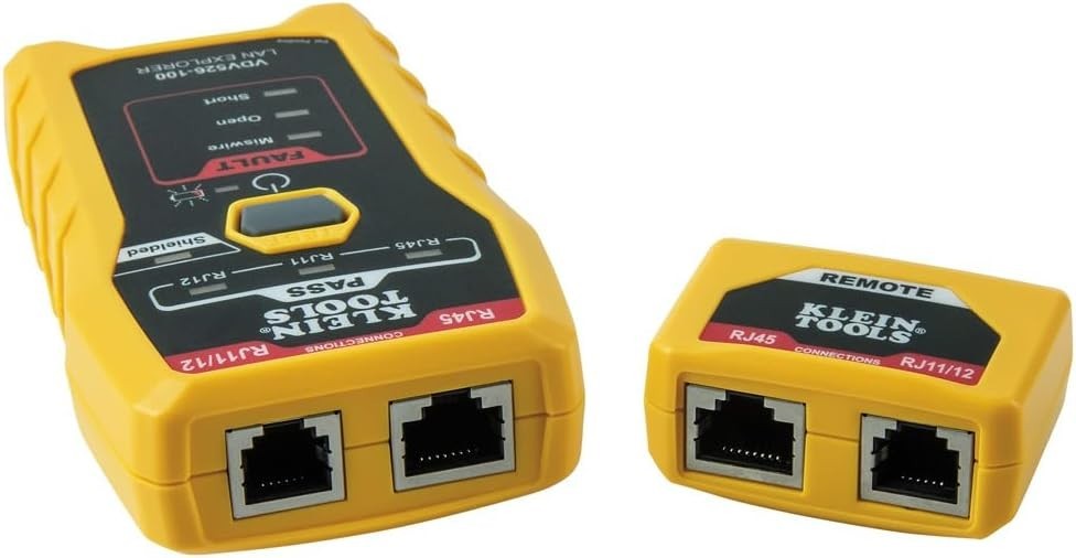 Versatile Network Cable Tester with Auto Power-Off and Secure Remote Storage
