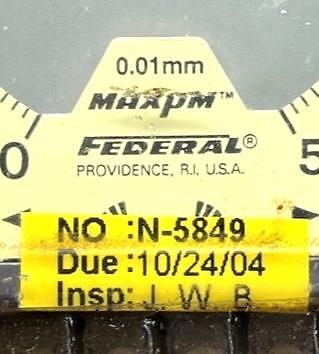 Federal Maxum DEI-25121 Digital Electronic Indicator 0-50 Range 0.01MM