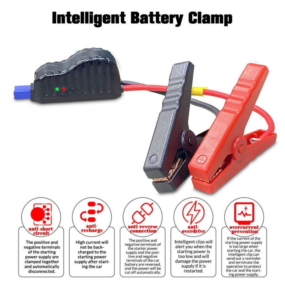 1PCS Advanced Smart Battery Clamp with Wide Compatibility for Jump Starters