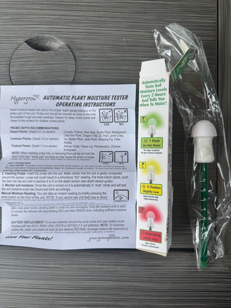 AUTOMATIC SOIL MOISTURE METER FOR PLANTS - Automatically Tests Every 2 Hours