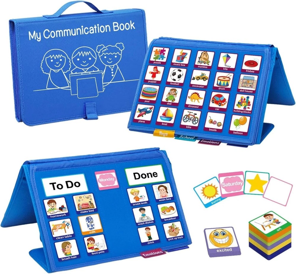 Pecs Communication Book, Visual Schedule for Kids with Autism, Nonverbal Comm...