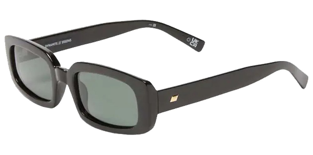 Le Specs Dynamite Polarized Black Rectangular Sunglasses - LSP2552143