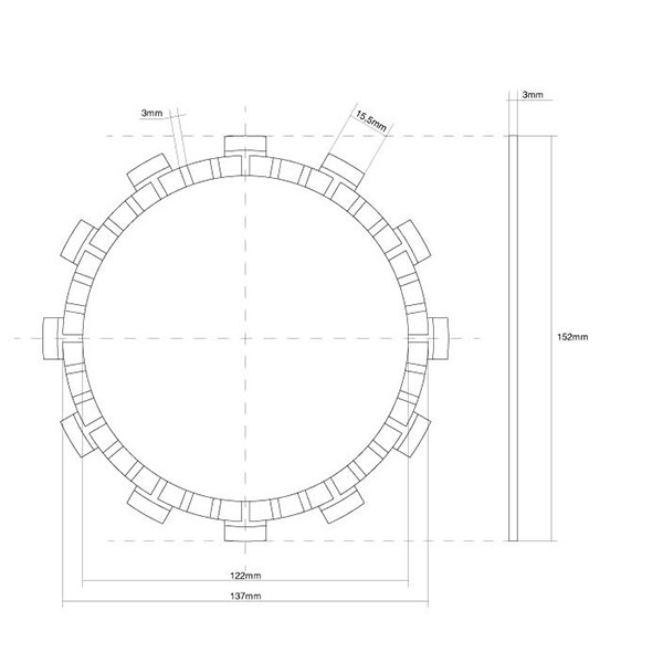 CLUTCH DISC CRANKED FCC