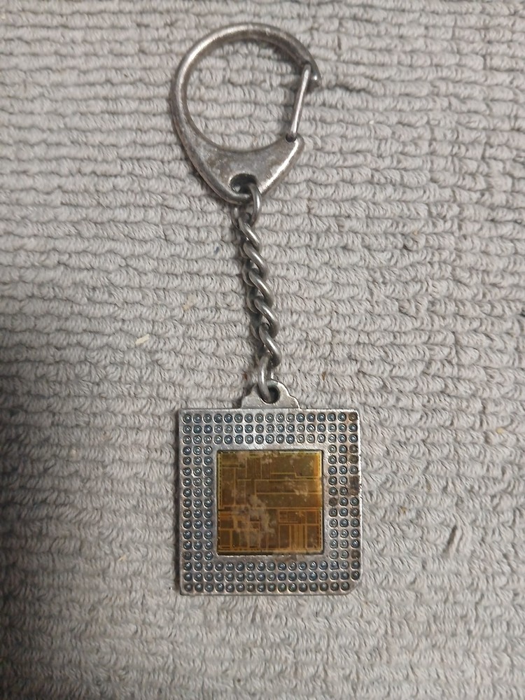 Vintage Intel Inside Pentium Processor Keychain CPU Collectible Tech Memorabilia