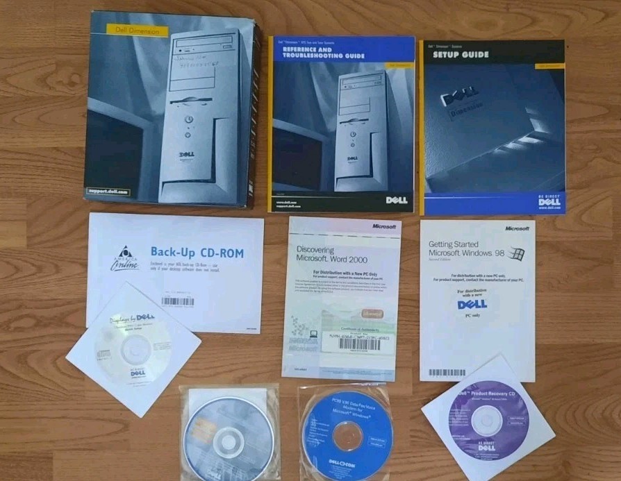 Dell Dimension Box Of Discs & Documents: Reference, Trouble Shooting, Excellent