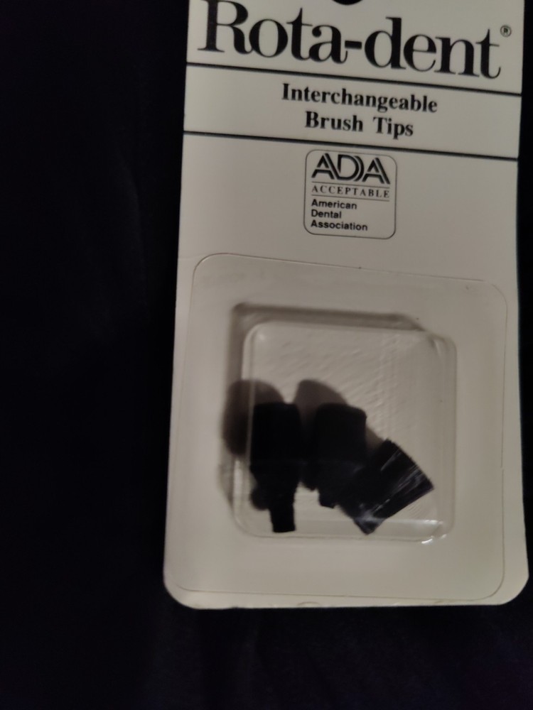 3 RotaDent Electric Toothbrush Replacement Brushes round flat tip NEW