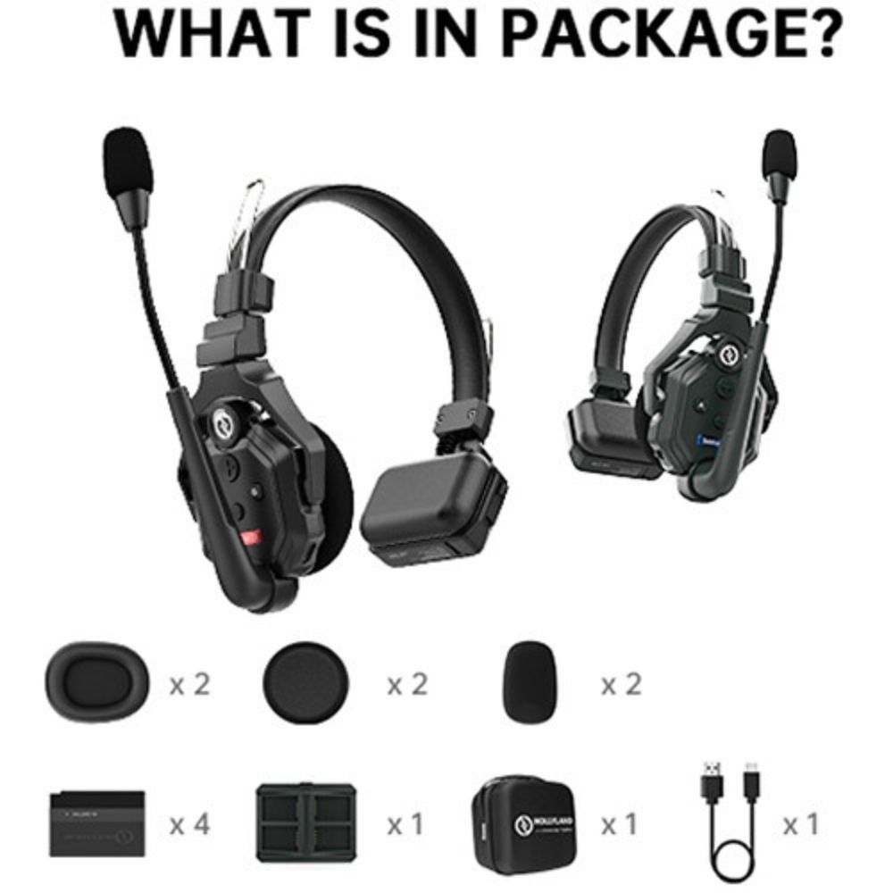 Hollyland Solidcom C1-2S Full-Duplex Wireless DECT Intercom System w/ 2 Headsets