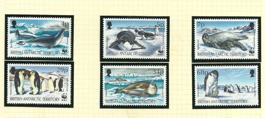 BAT SG208-213 SEALS AND PENGUINS MNH
