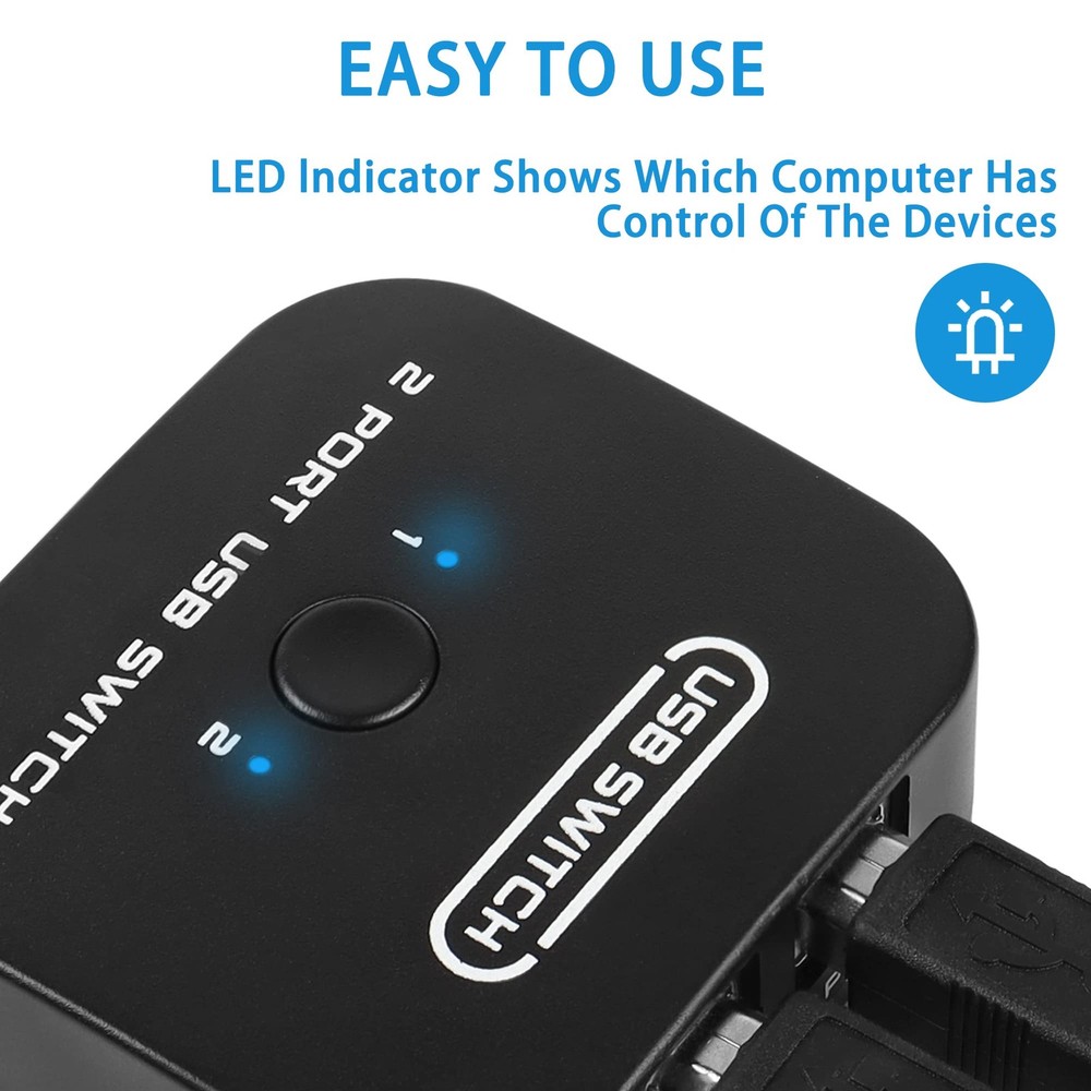 USB Printer Sharing KVM Switch, Switching Without Drivers. Share Keyboard Mou...