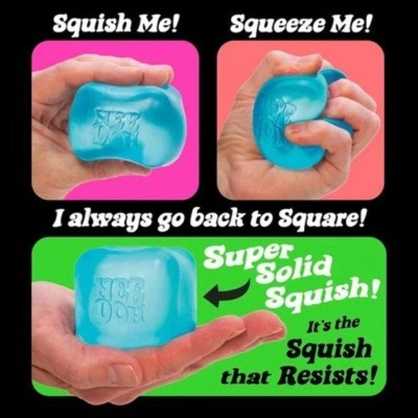 Nee Doh Nice Cube - Super Solid Squish! (Blue) - Brand New/Factory Sealed!