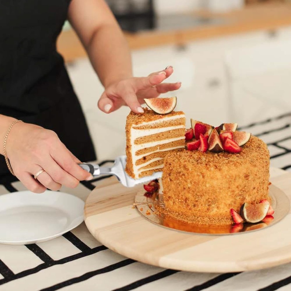 Cake Knife and Pie Server Set with Luxury Gift Box, Kitchen Essentials Cake C...