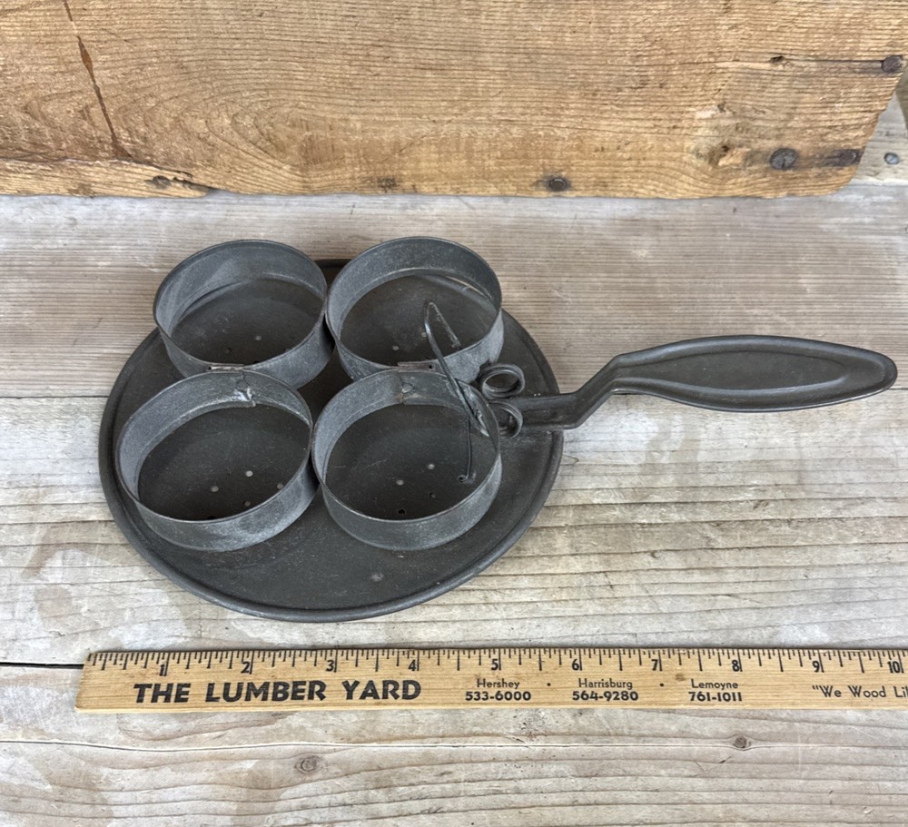 Antique Tin Ware Egg Poacher