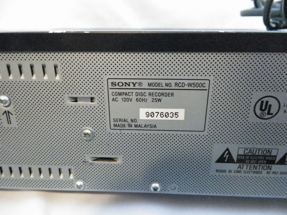 Sony RCD-W500C CD Changer and Recorder