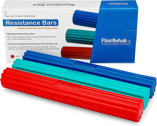 Twist Hand Exerciser Flexible Bars (3 Pack) - Flex Therapy Bar Strengthener