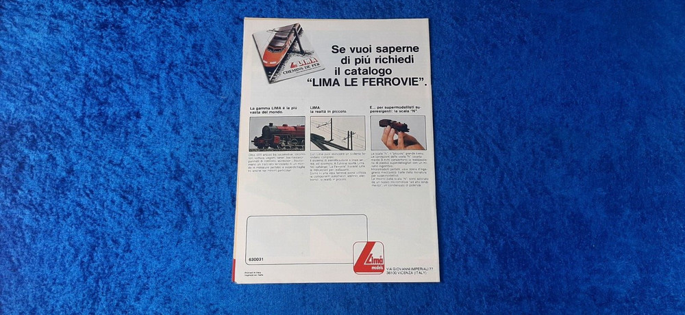 LIMA FIRST PLANTS CATALOG TRAINS MODEL 1983 1984 C2