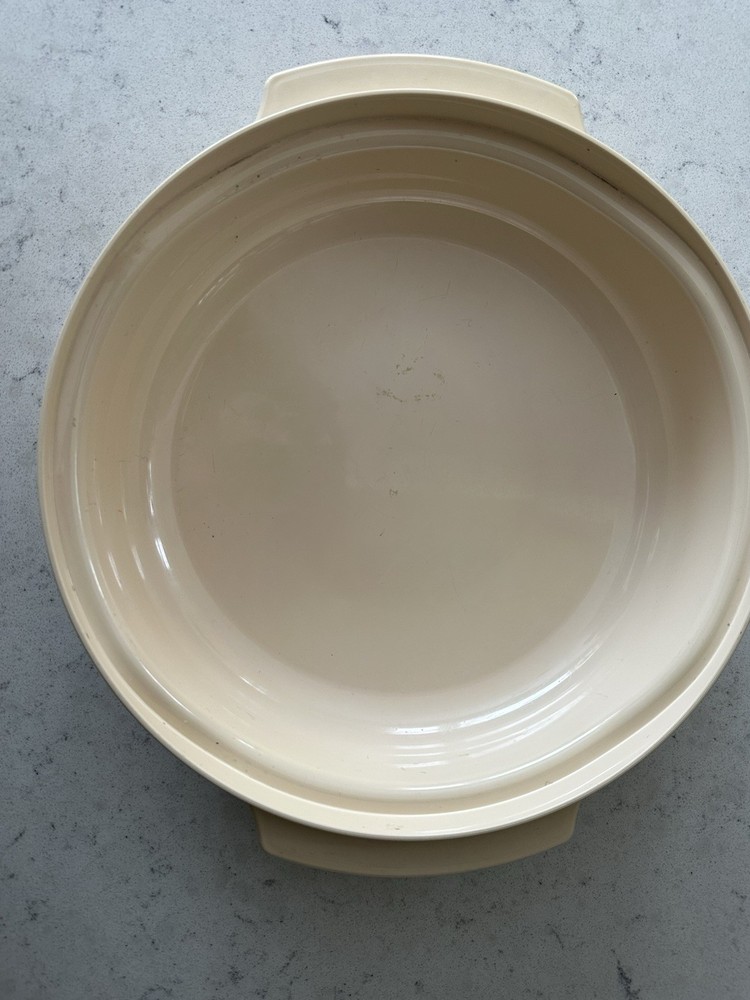 Tupperware Vintage Microwave Stack Cooker Almond, 2-Piece Set, 1Qt