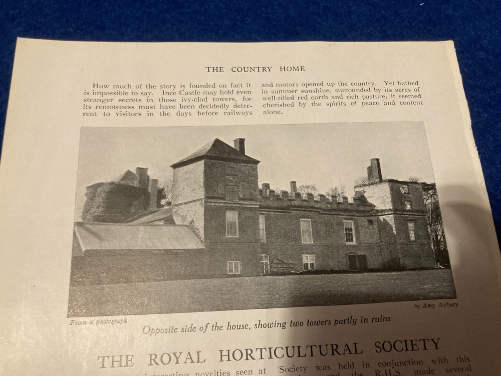 INCE CASTLE ABSTRACT ARTICLE SINGLE PAGE page 25/18cm