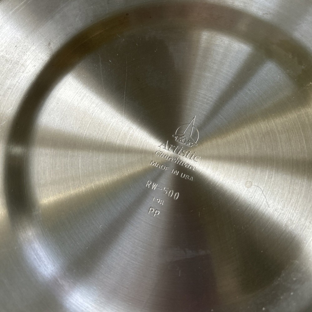 Artistic RW500 Silvertone stackable communion tray serves 40 Revell Ware