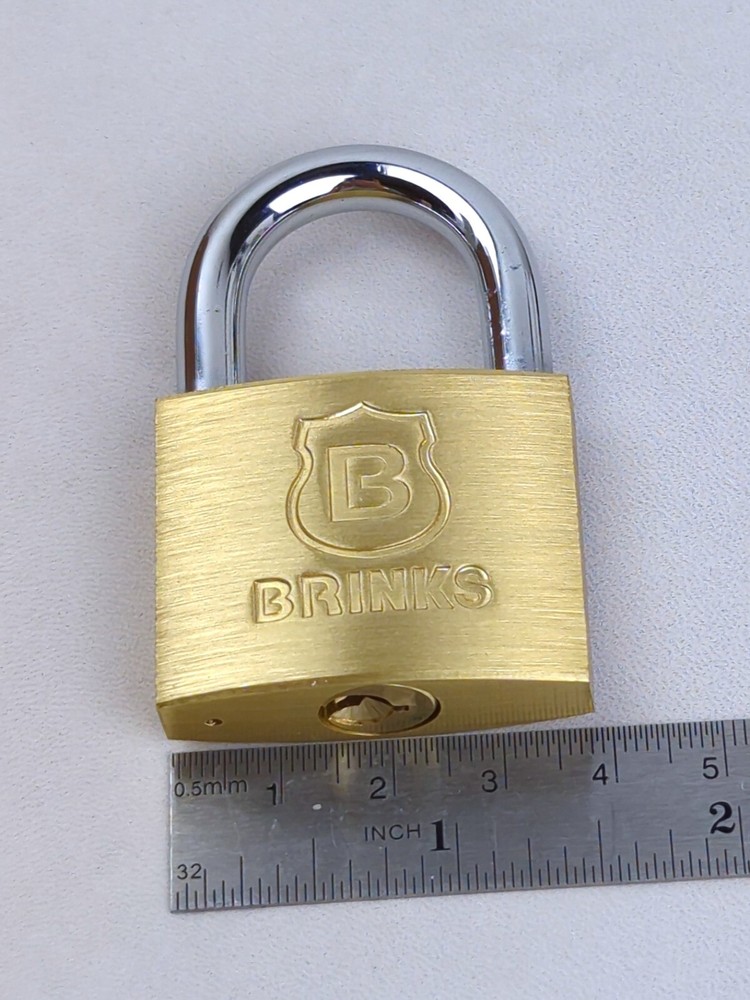 BRINKS Solid Brass Body KEYED LOCK, Weather Resistant, CUT RESISTANT to 2,400lbs